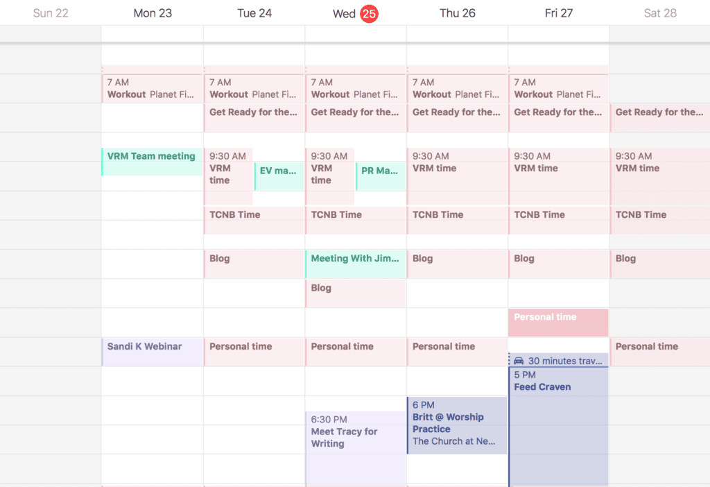 work from home motivation-calendar blocking